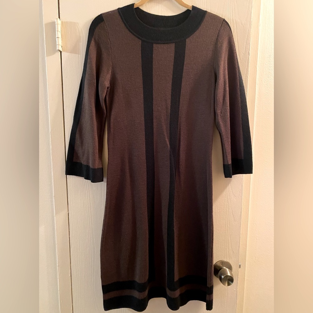 CALVIN KLEIN color block sweater dress. Size Med.